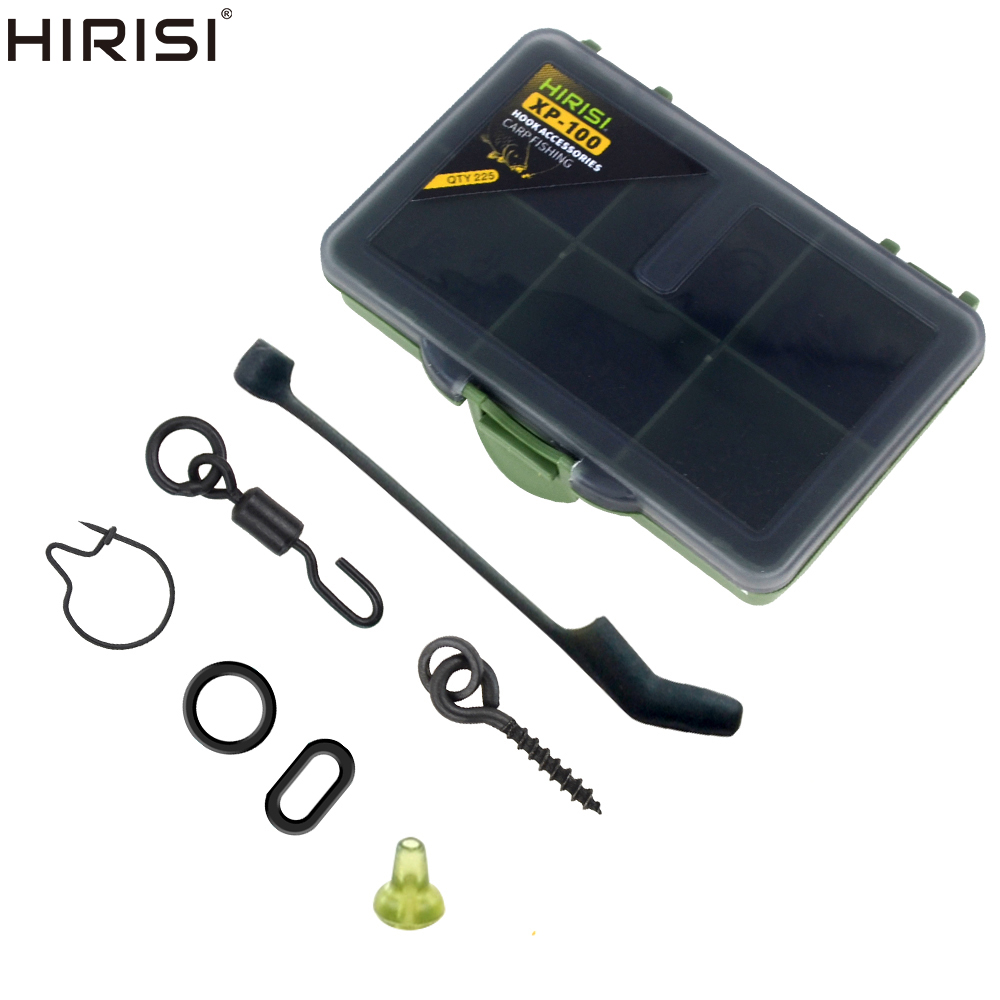 Fishing Hook Box - 225 X ปลาสวิงตกปลาตะขอแขนพร้อม D-Rig Aligner ในกล่องเปลี่ยน