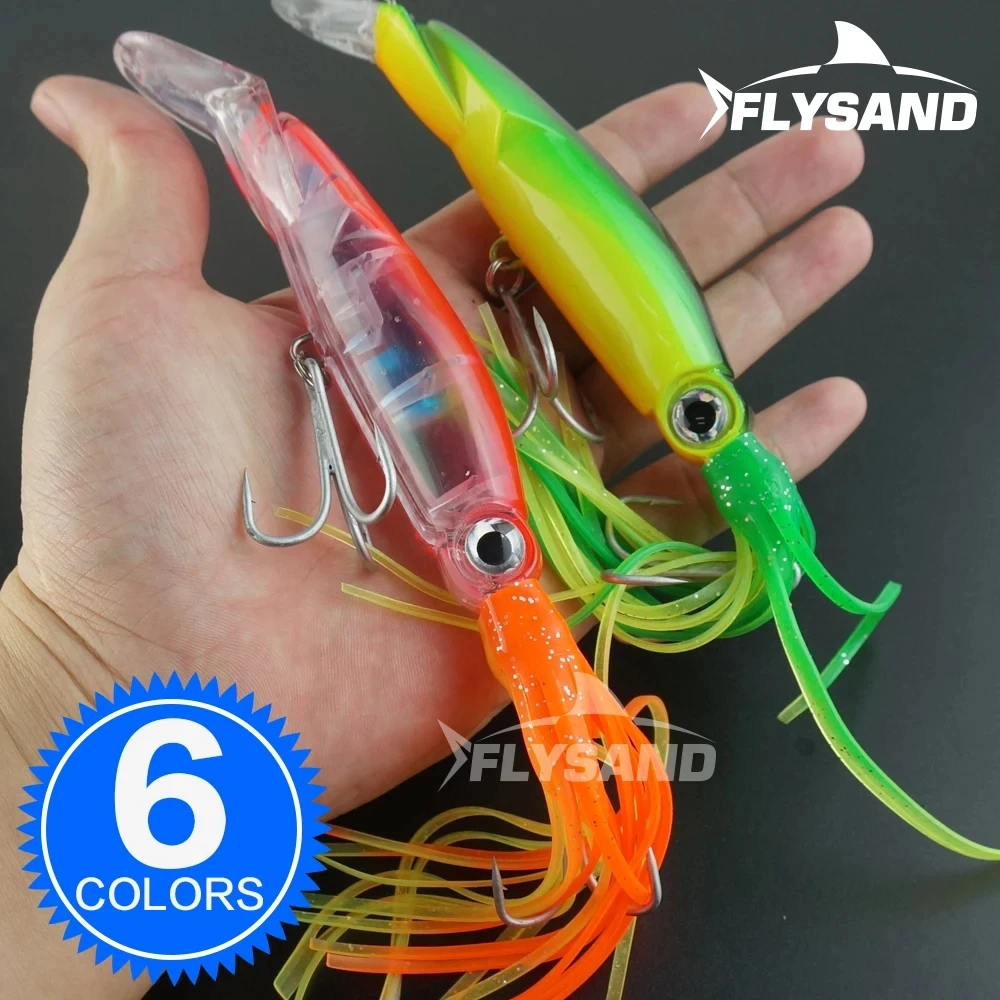 Fishing Hook Size - FLYSAND ขนาดใหญ่จําลองปลาหมึก Hard เหยื่อตกปลาเหยื่อเหมือนจริง Swimbait เหยื่อ
