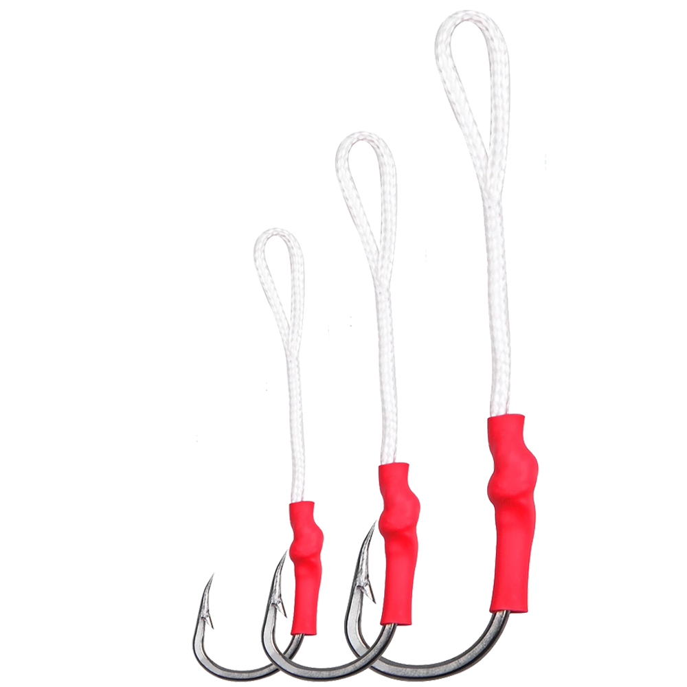 Fishing Hook Offset - ตะขอช่วยตกปลาช้า10/0 1/0ชิ้น5ชิ้นตัวช่วยจับเบ็ดเกี่ยวอย่างช้าๆสำหรับตะขอตกปลาทะเลปลาคอดทูน่าปลาคอด