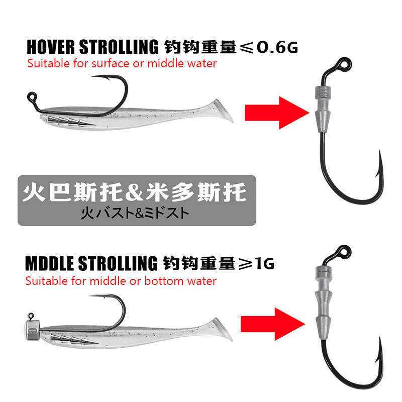 WODJYJ 10 ชิ้น 0.6 กรัม 1 กรัม - Fishing Hook Assortment บทวิจารณ์และราคา