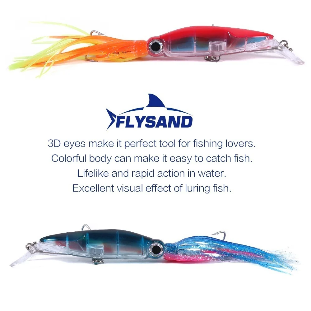 FLYSAND ขนาดใหญ่จําลองปลาหมึก  - Fishing Hook Size บทวิจารณ์และราคา