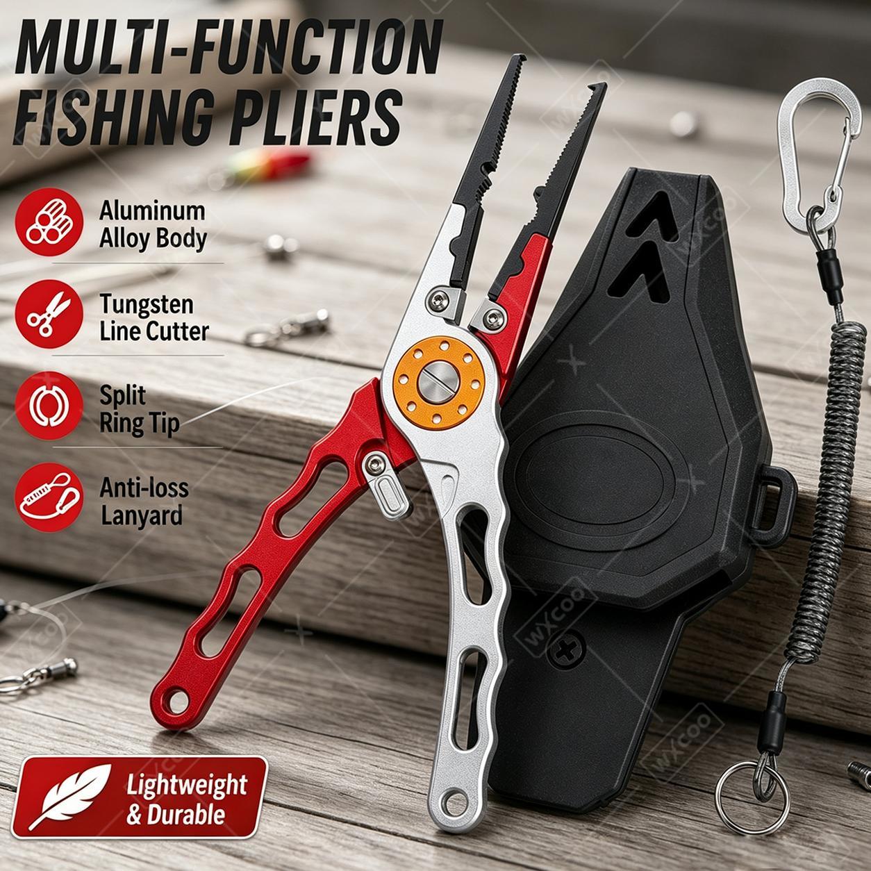 คีมตัดสายเบ็ด WXCOO พร้อมที่ถอ - Fishing Hook Remover บทวิจารณ์และราคา