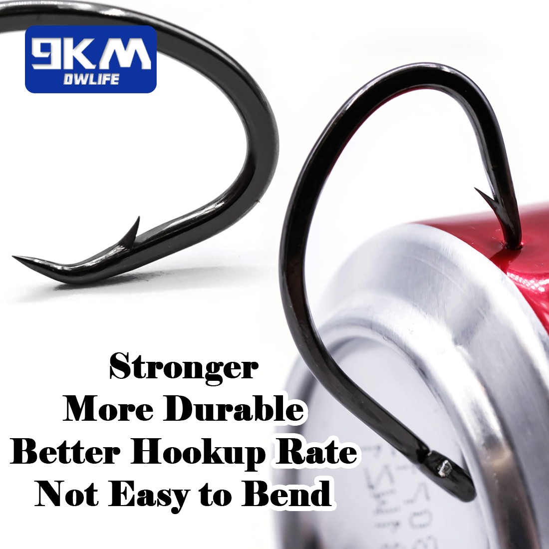 9KM ตะขอวงกลม 25 ~ 50 ชิ้นตะขอ - Fishing Hook Offset บทวิจารณ์และราคา