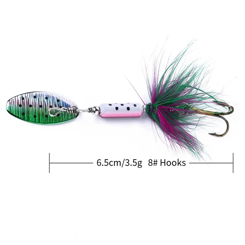 โลหะ VIB Lures 1PCS 3.5g Feath - Fishing Hook Offset บทวิจารณ์และราคา