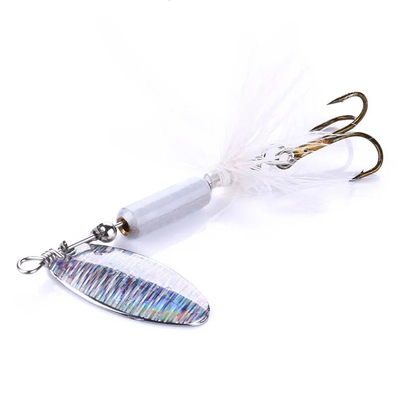 โลหะ VIB Lures 1PCS 3.5g Feath - Fishing Hook Offset บทวิจารณ์และราคา