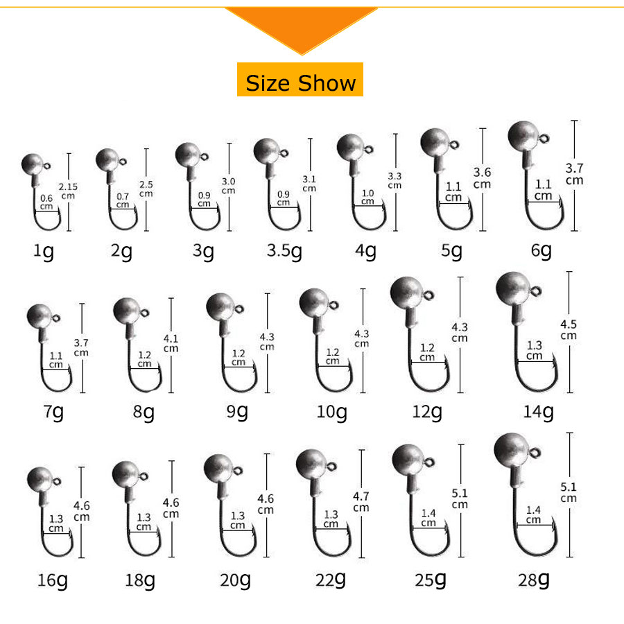 ตะขอจิ๊กเฮด WODJYJ ขนาด 1 กรัม - Fishing Hook Treble บทวิจารณ์และราคา