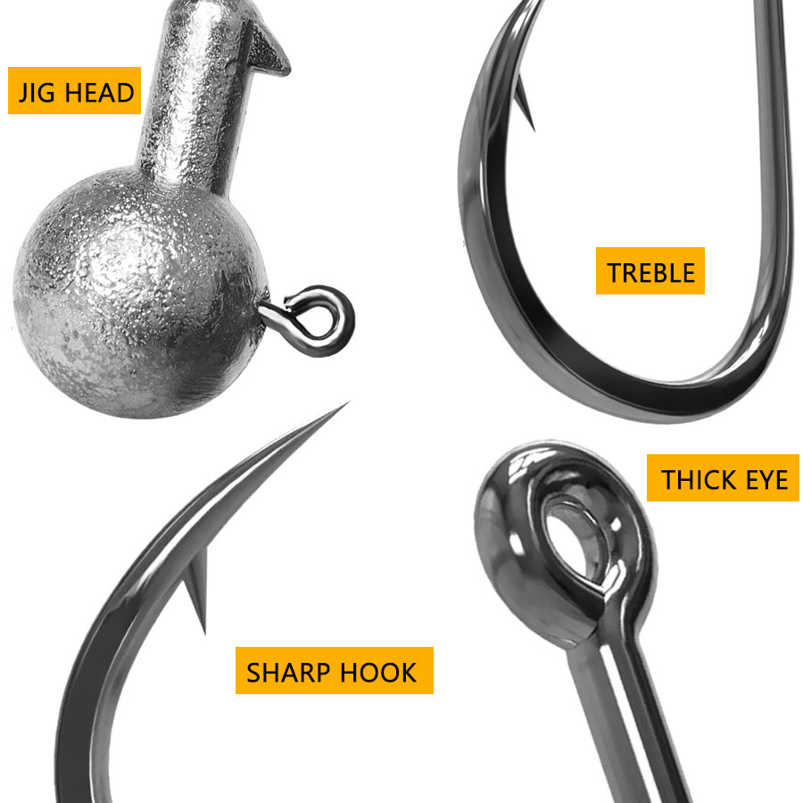 ตะขอจิ๊กเฮด WODJYJ ขนาด 1 กรัม - Fishing Hook Treble บทวิจารณ์และราคา
